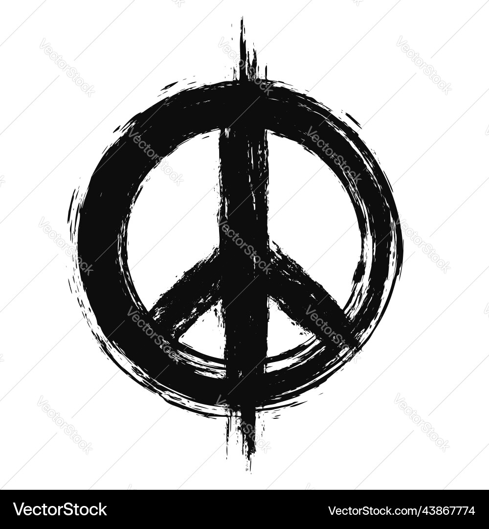 Peace sign icon pacifist symbol