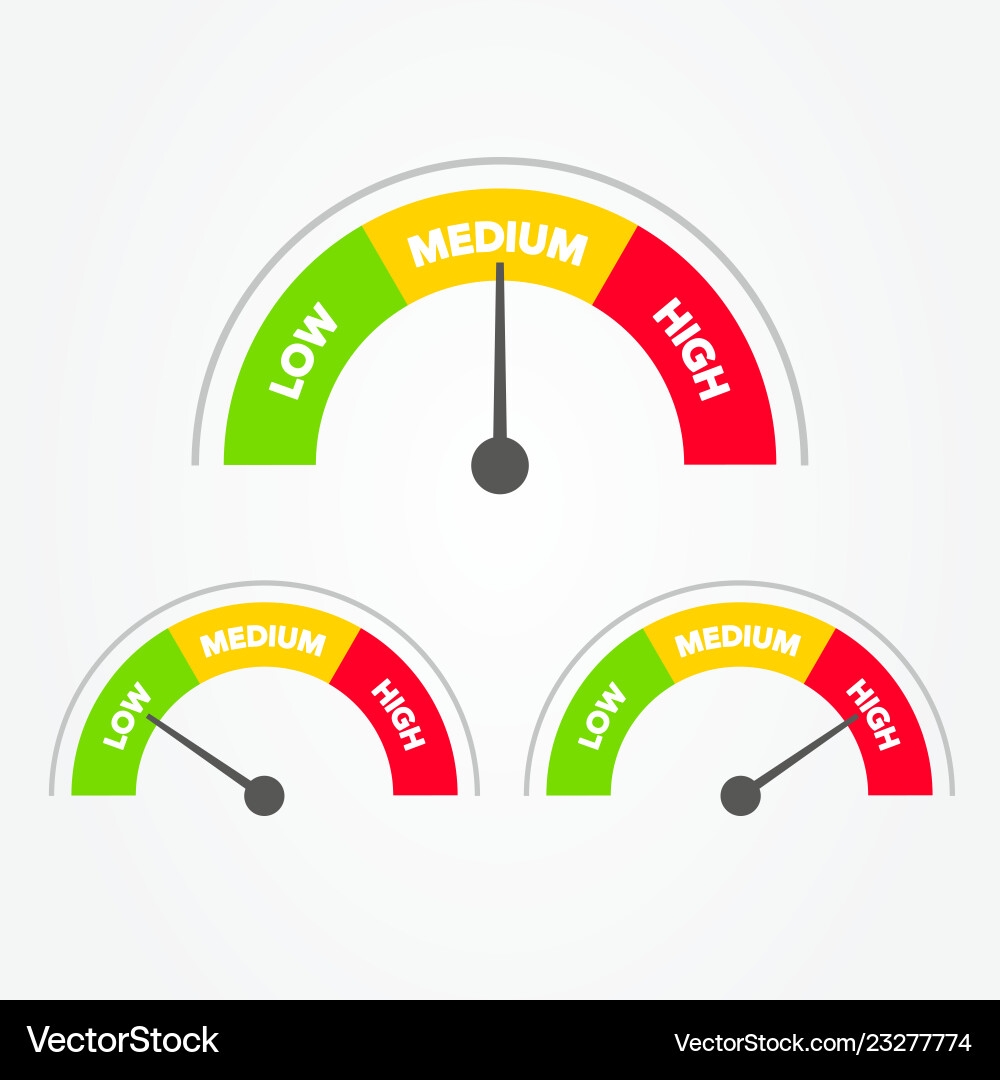 Speedometer Scale - Green to Red vector image