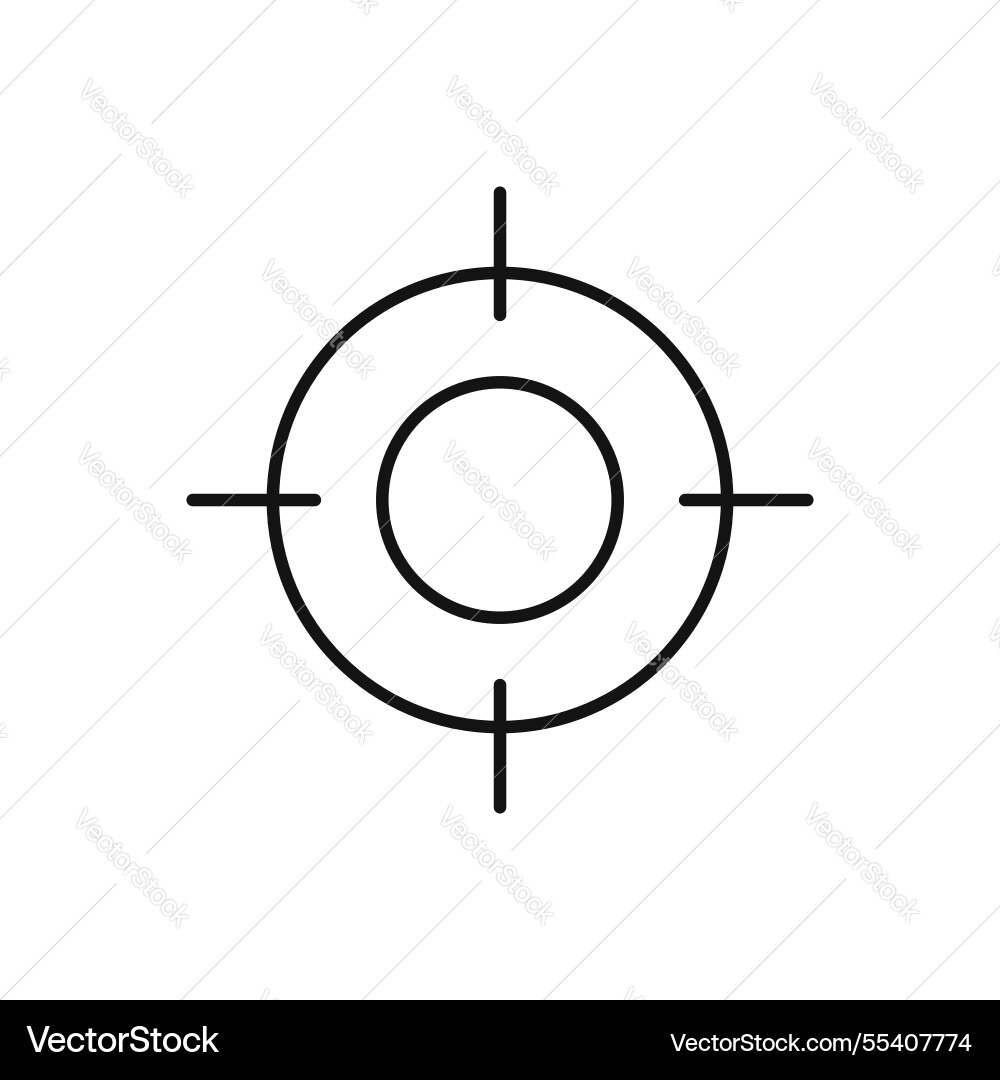 Target icon simple thin line Target icon simple thin line vector image