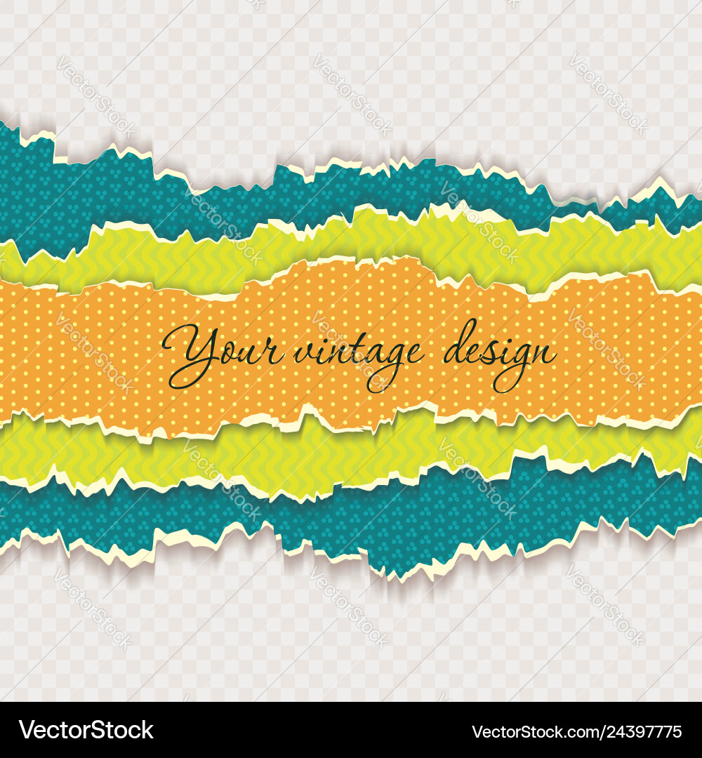 Color paper layers with different patterns Color paper layers with different patterns vector image