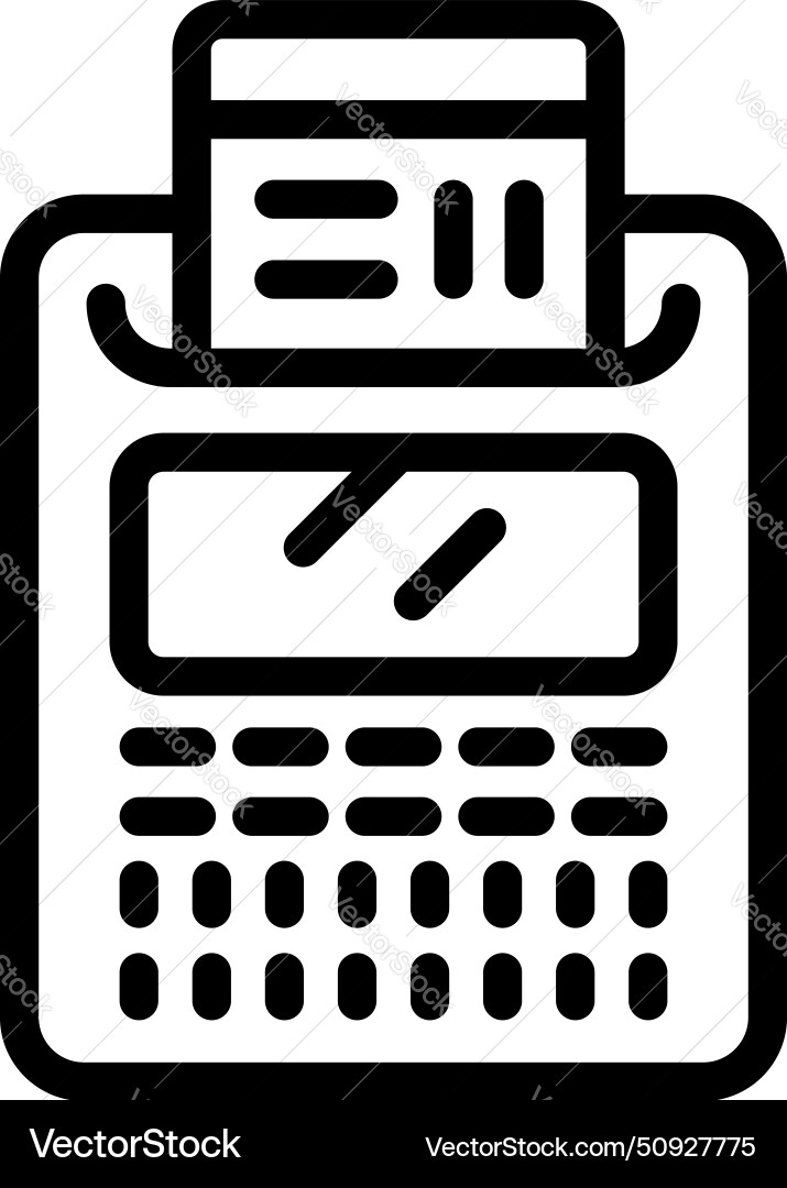 Insert card in ticket terminal icon outline Vector Image