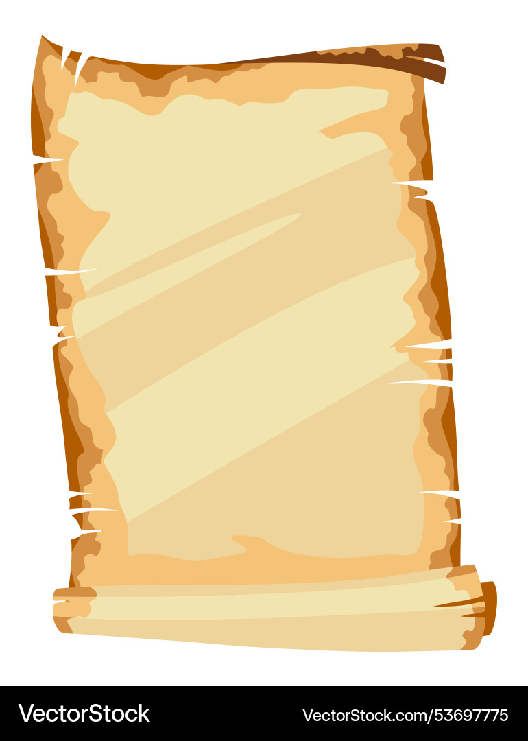 Medieval blank scroll ancient papyrus roll Medieval blank scroll ancient papyrus roll vector image