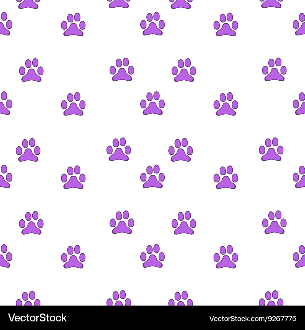 Paw Print Background Pattern Vector Image