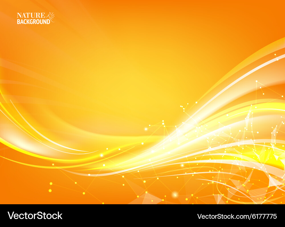 Polygonal Orange Glow Background Vector Image