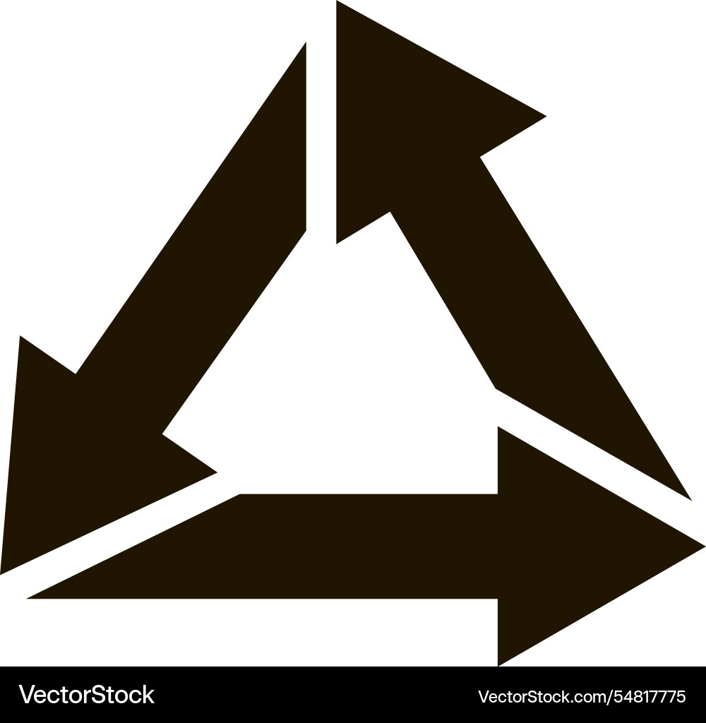 Rotating arrows forming a triangle are common Rotating arrows forming a triangle are common vector image