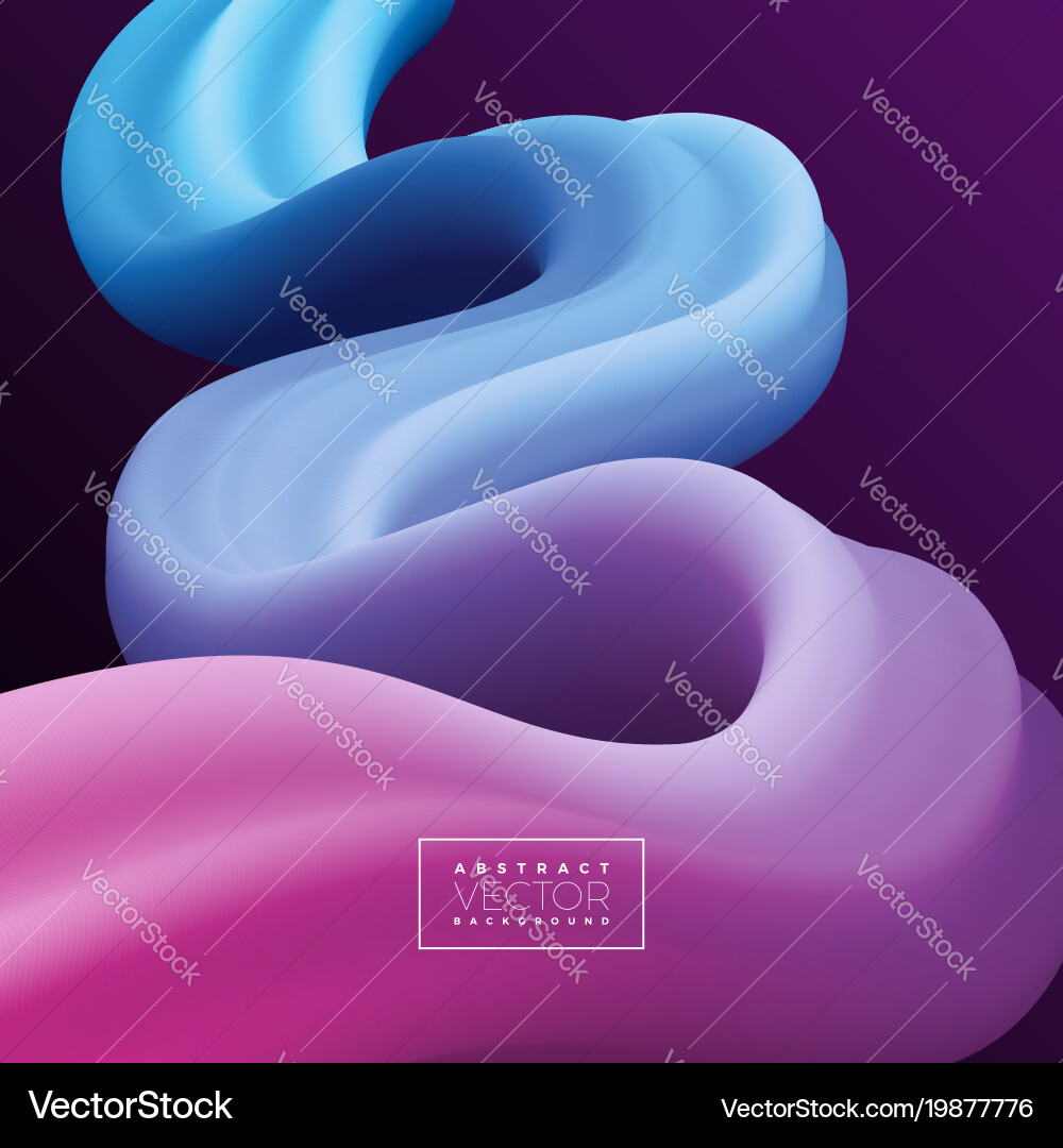 Abstract 3d colorful curve line background vector image