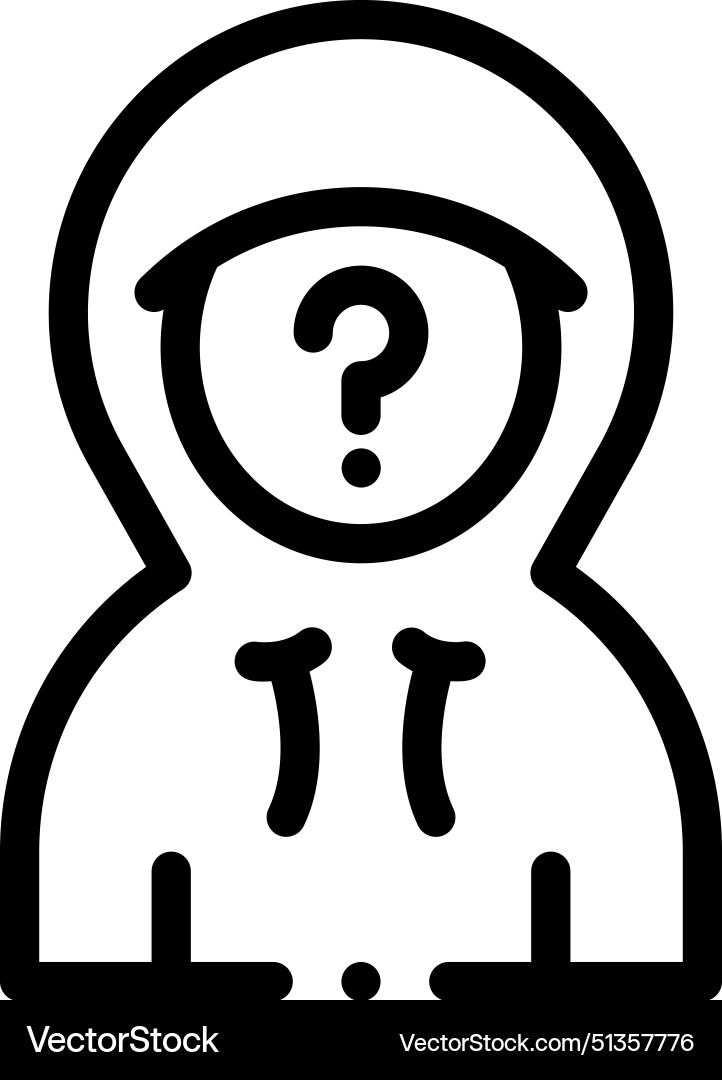 Anonymous icon thin linear style design isolated Anonymous icon thin linear style design isolated vector image