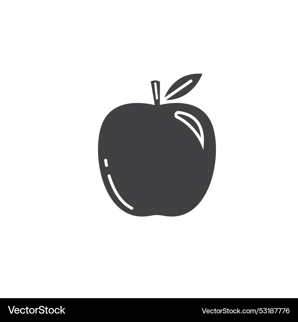 Apple icon line element design template Vector Image