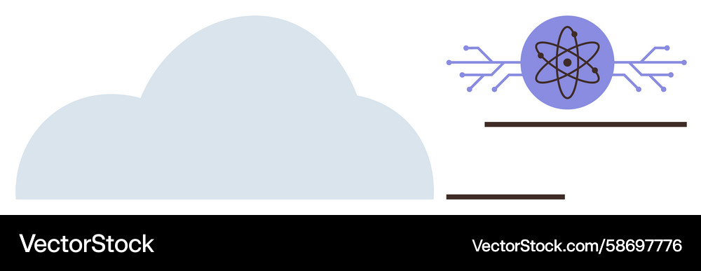 Atomic Cloud Computing Vector Image