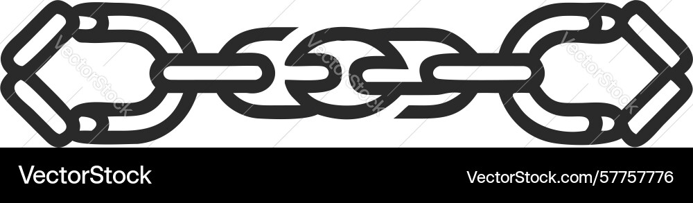 Chain link arrow icon design generative ai vector image