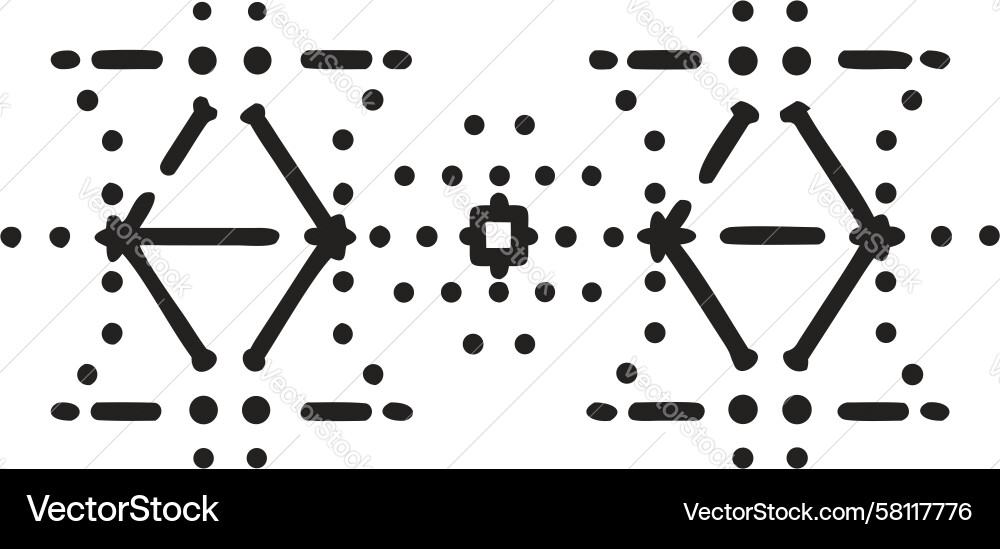 Complex Geometric Network Data Flow Vector Image