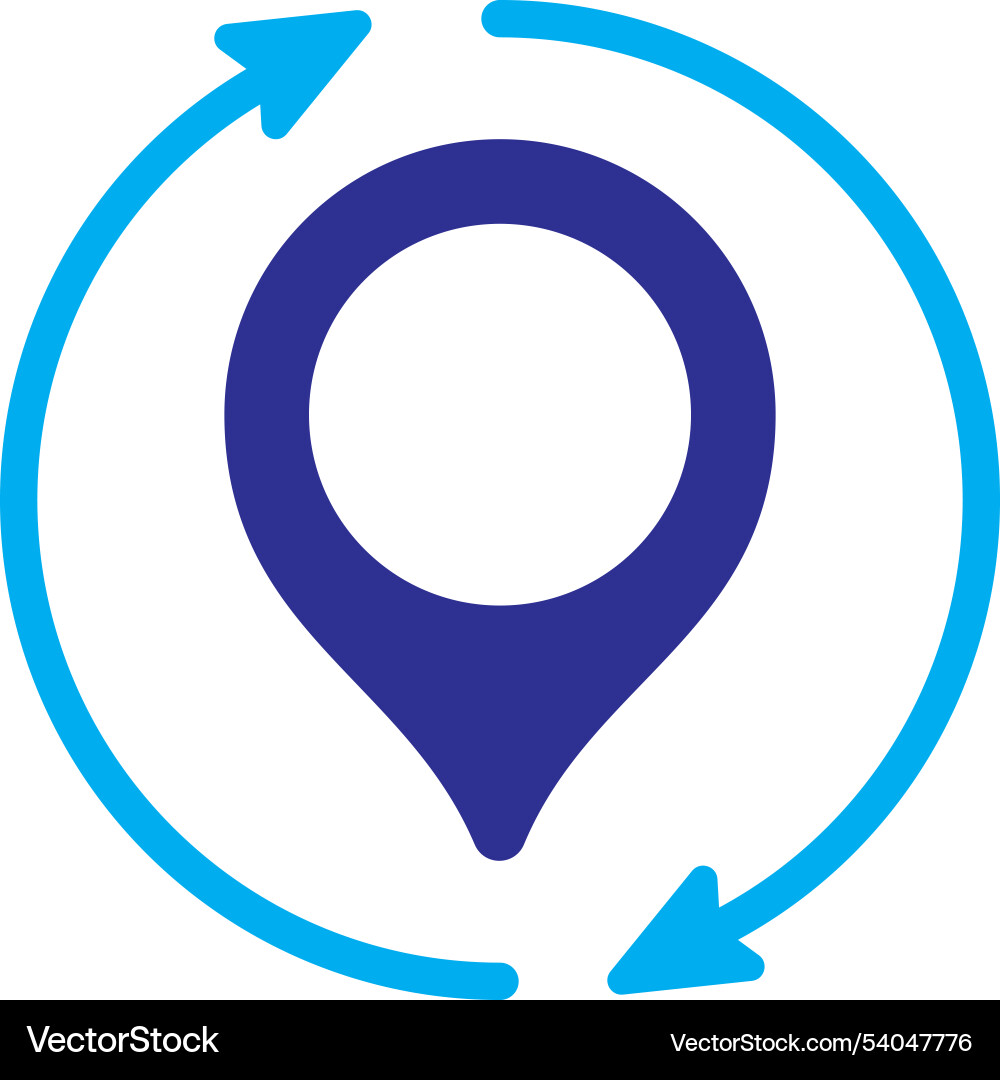 Maps and navigation refresh arrow Vector Image