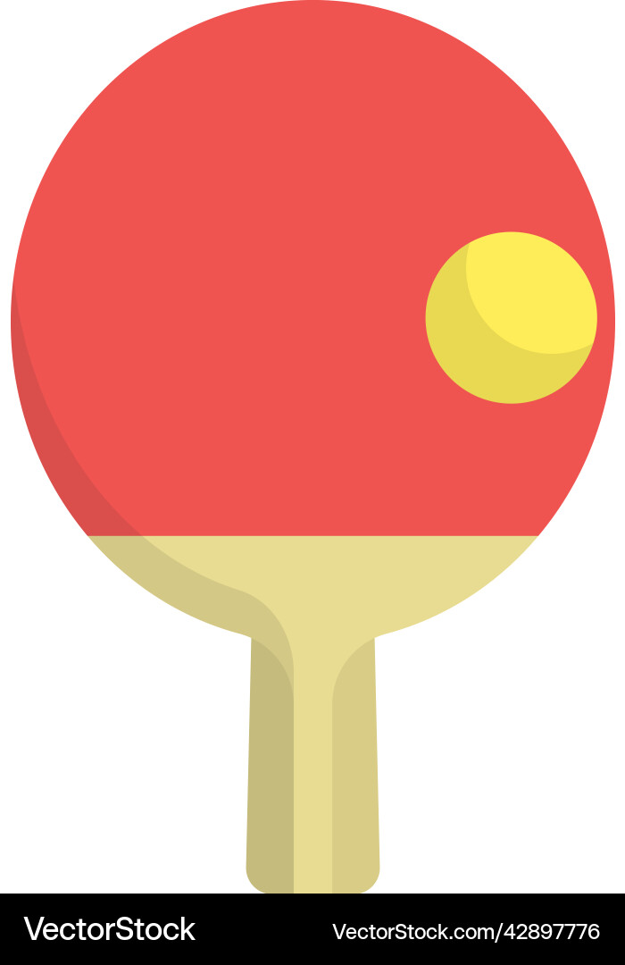 Ping Pong Racket Icon Vector Image