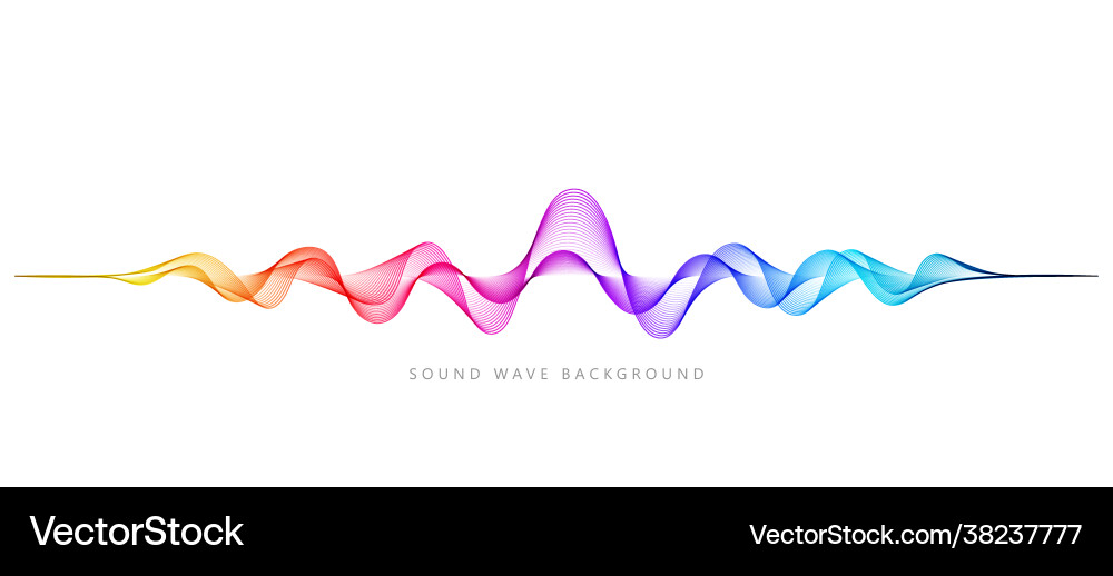 Abstract Color Wave Background vector image