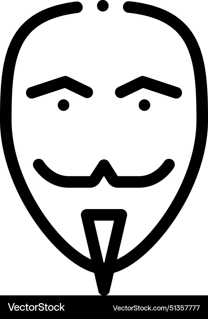 Anonymous icon thin linear style design isolated Anonymous icon thin linear style design isolated vector image