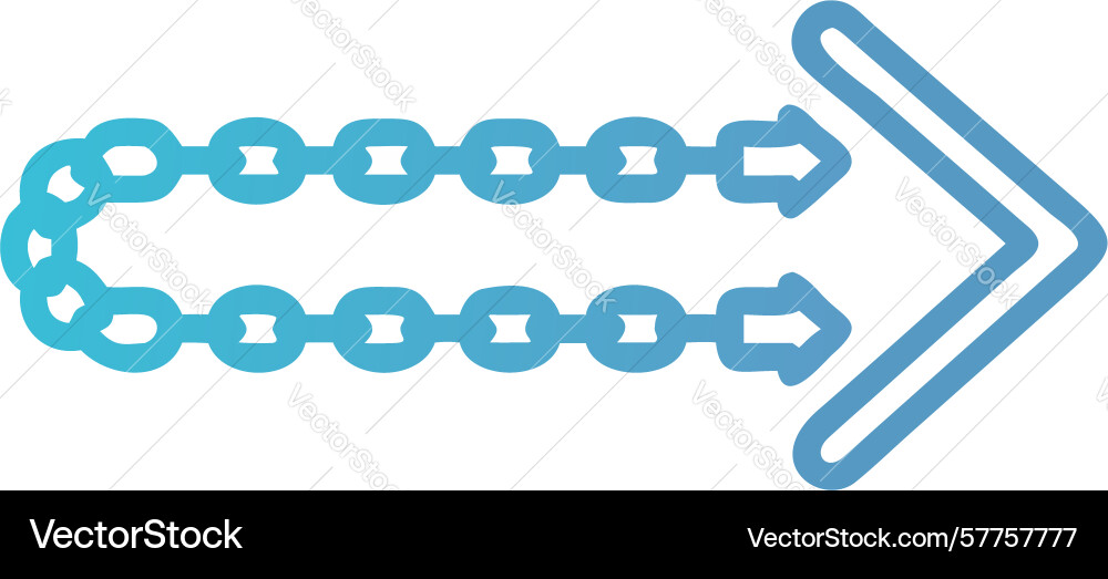 Bubble chain arrow icon design generative ai vector image
