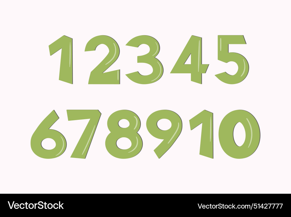 Set of colorful numbers Vector Image