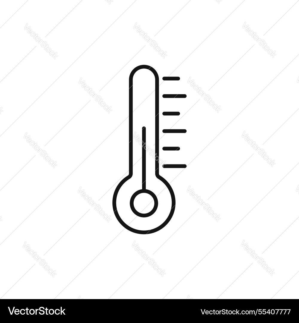 Temperature icon simple thin line Vector Image