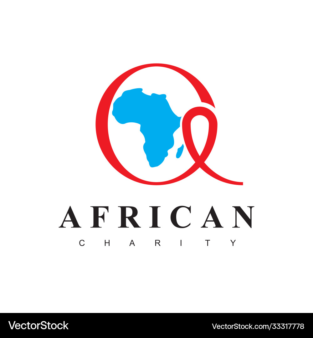 Afrikanische Charity Ribbon Logo Vektorbild