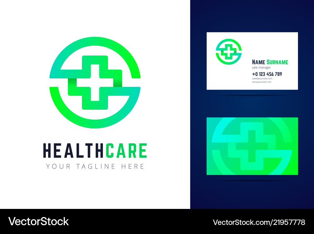 Health Care Logo und Visitenkartenvorlage Health Care Logo und Visitenkartenvorlage vektorbild