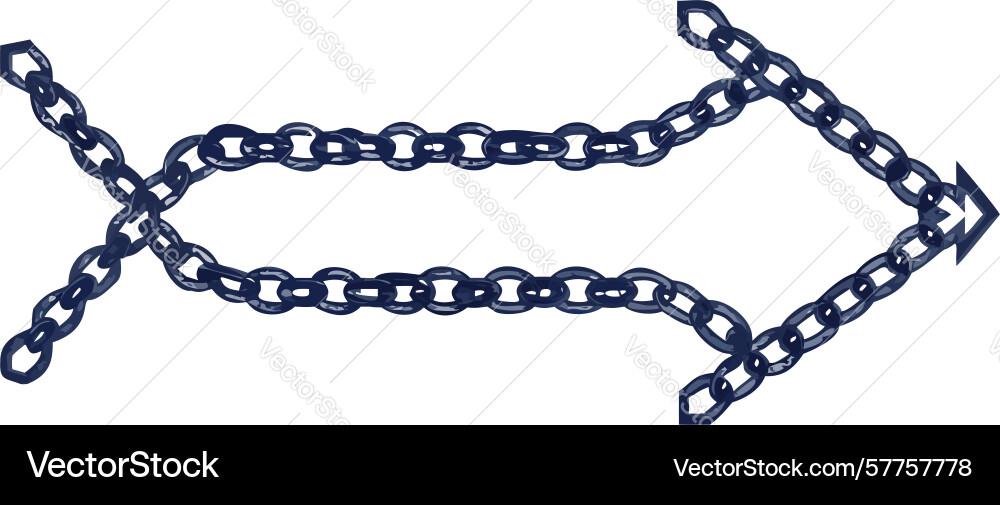 Linked chain arrow icon design generative ai vector image