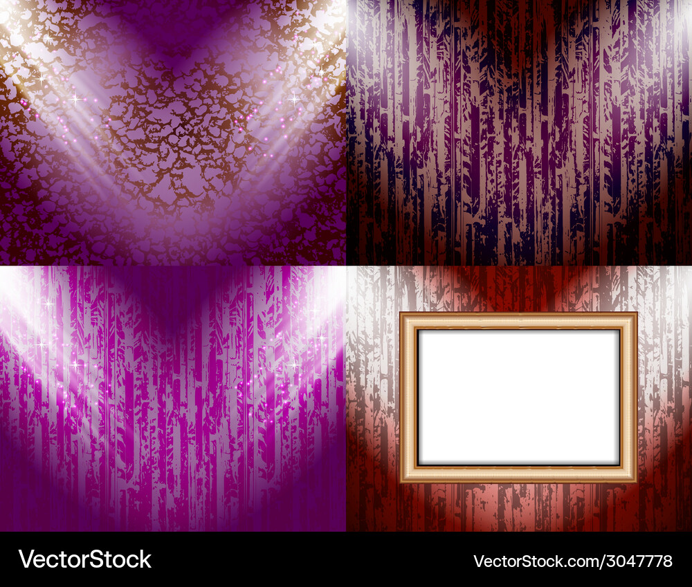 Set of colorful abstract backgrounds and frames Vector Image
