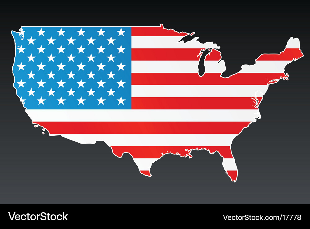 United States Map Vector Image