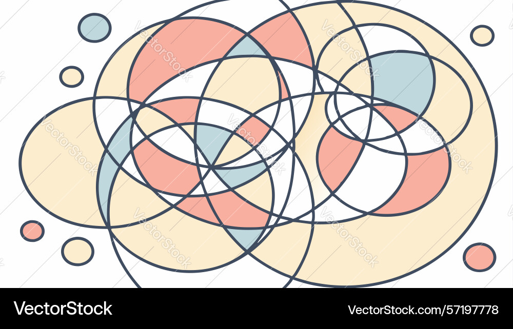 Vibrant abstract overlapping circles pattern vector image