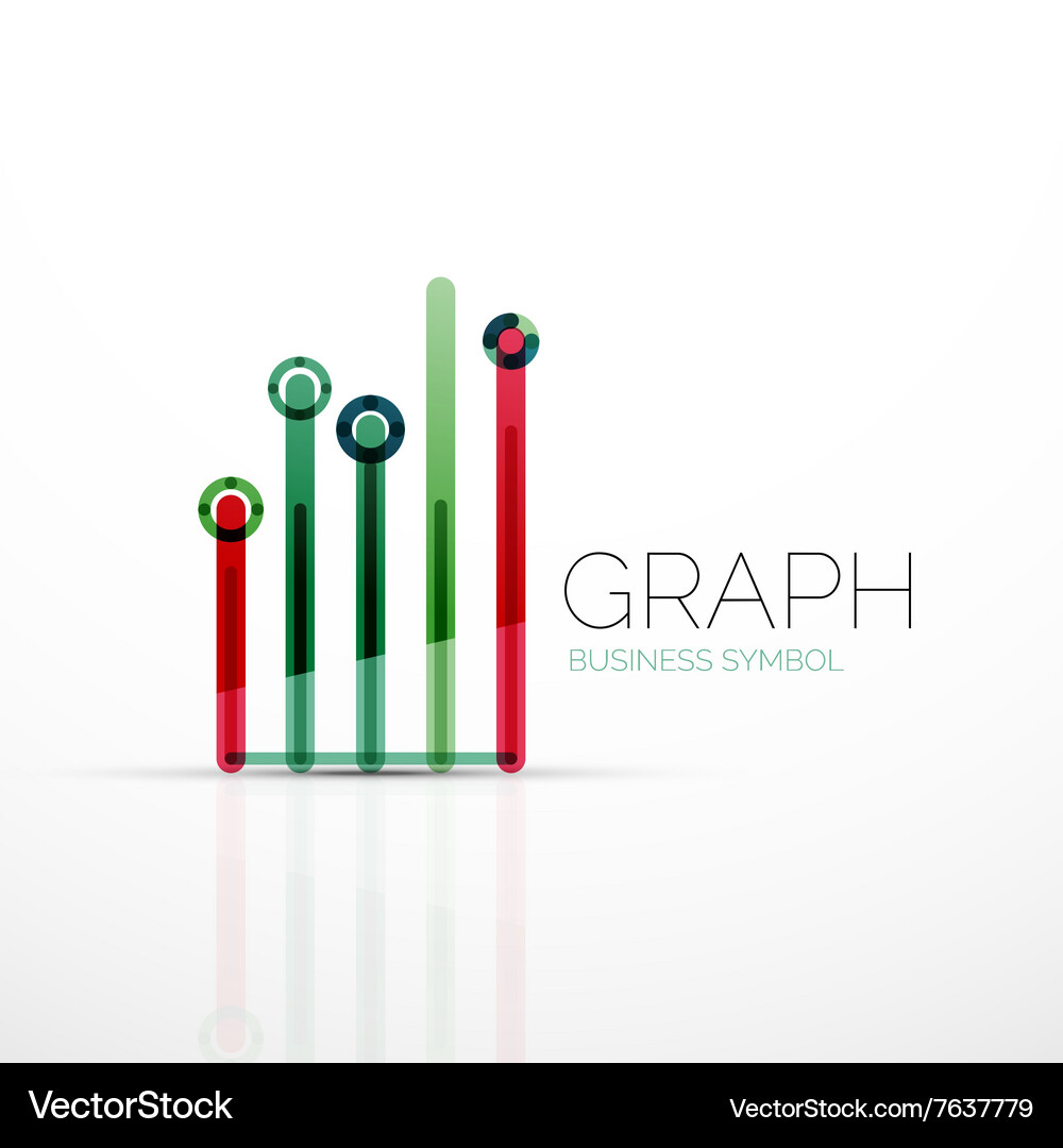 Abstract logo idea linear chart or graph Vector Image