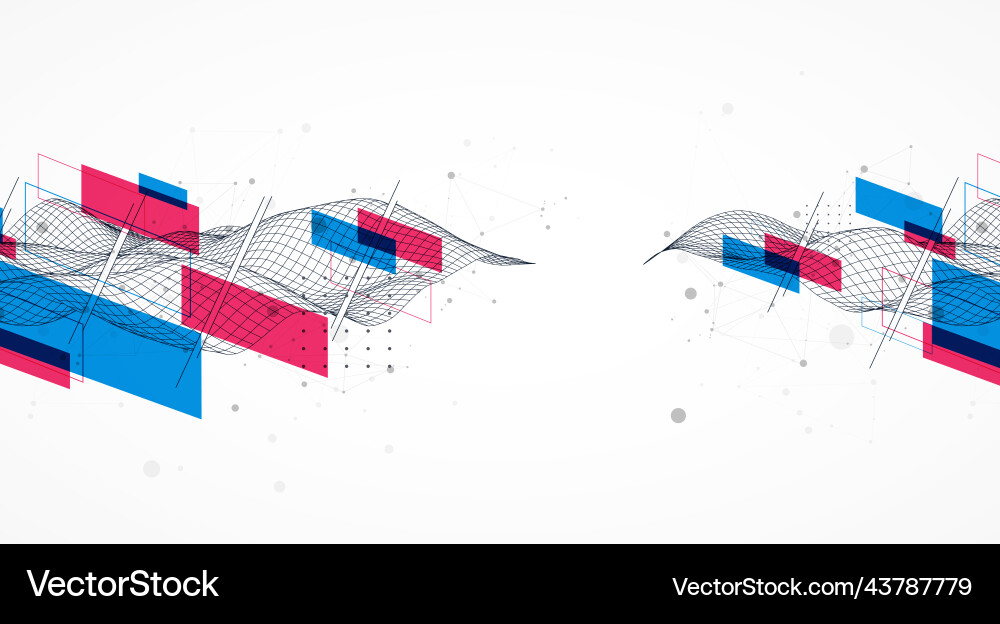 Abstract wave is made in a frame style template Abstract wave is made in a frame style template vector image