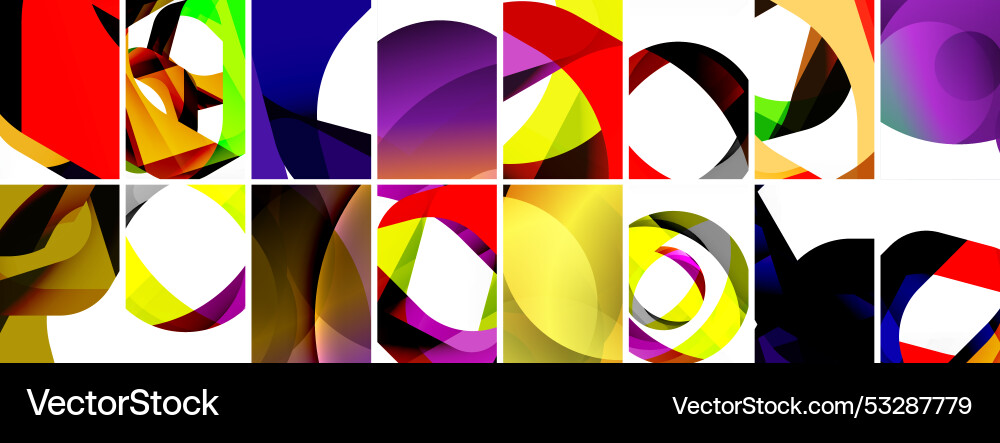 Collection of abstract background with waves Vector Image