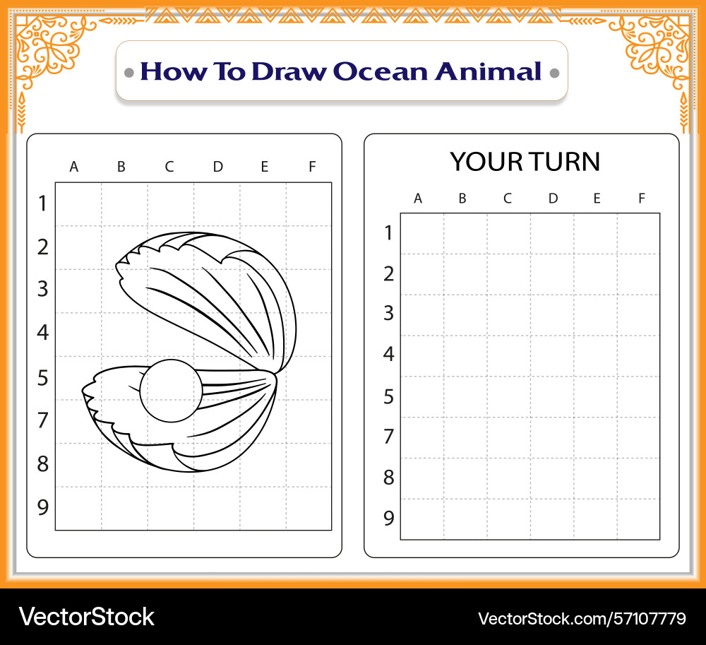 Drawing tutorial learn to draw a pearl Vector Image