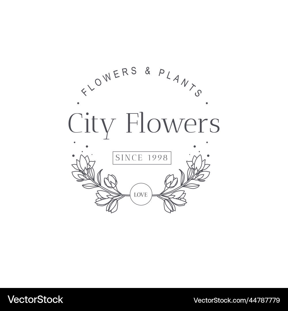 Flower logo template Flower logo template vector image