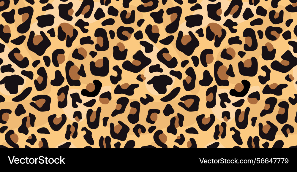 Leopard print seamless pattern Vector Image