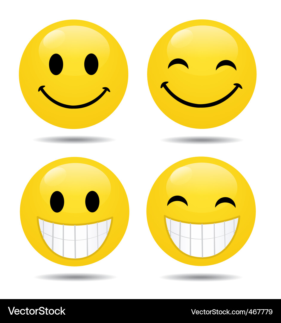 Smiley faces vector image