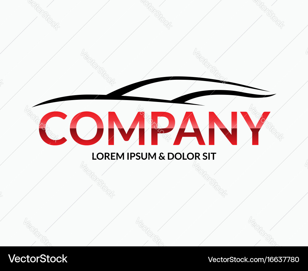 Abstract Car Logo Template Vector Image