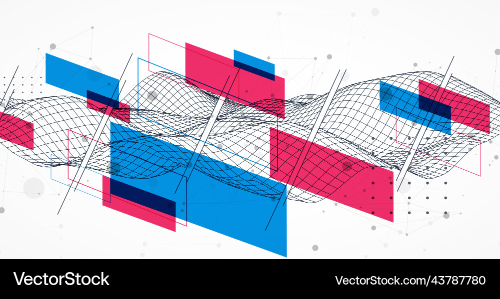 Abstract wave is made in a frame style template Abstract wave is made in a frame style template vector image