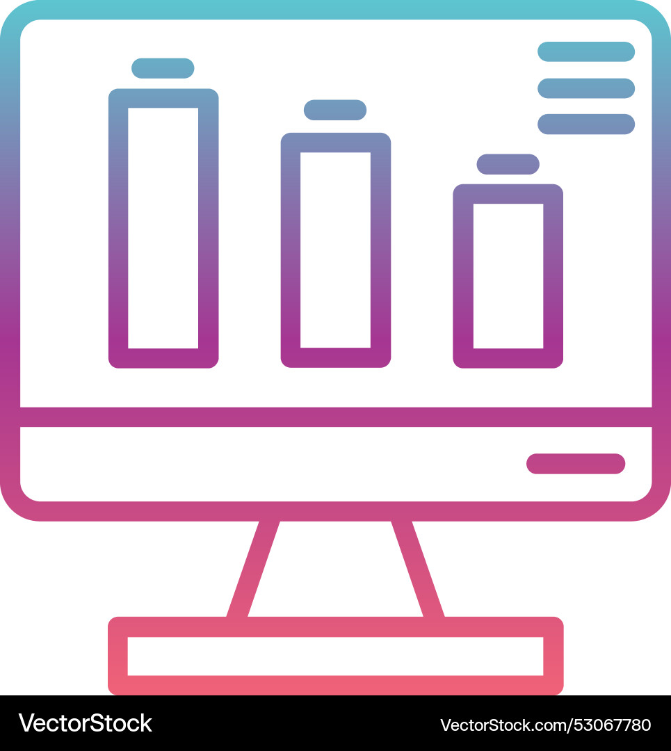 Analytics line gradient design Vector Image