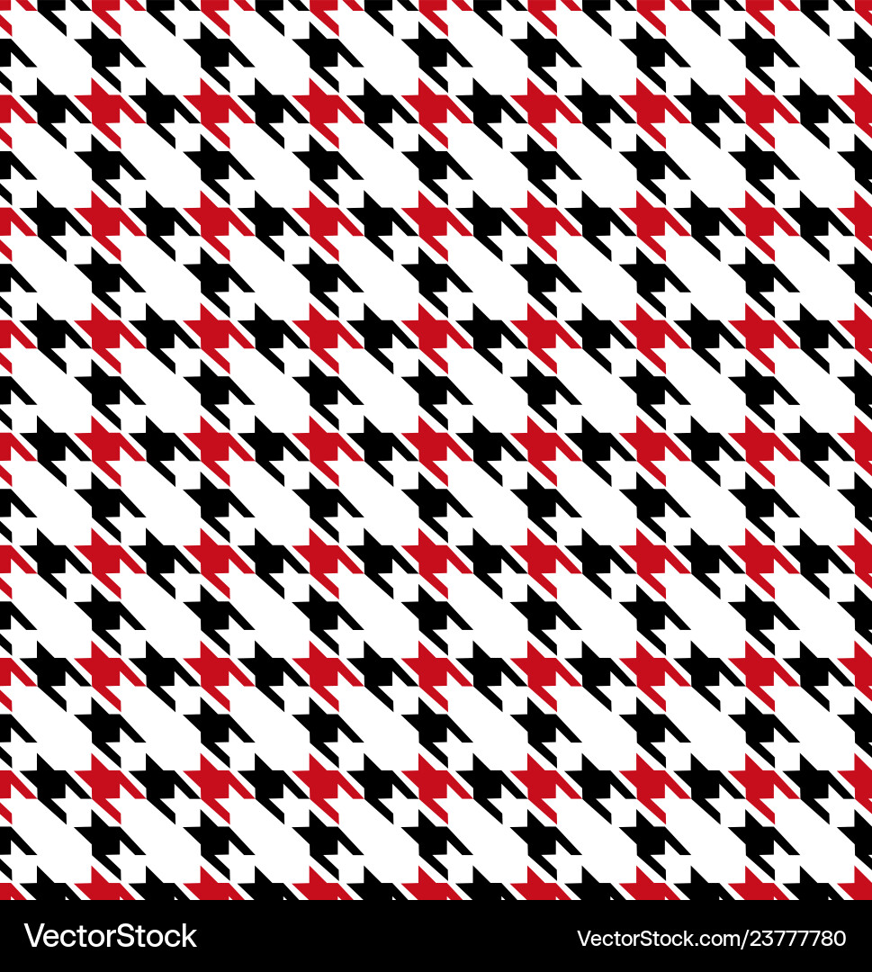 Black and Red Houndstooth Pattern vector image