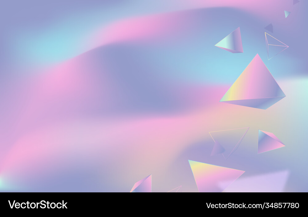 Colorful 3D Polygon Abstract Background vector image
