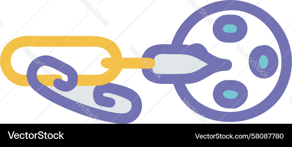 Connected Node Chain Icon Vector Image