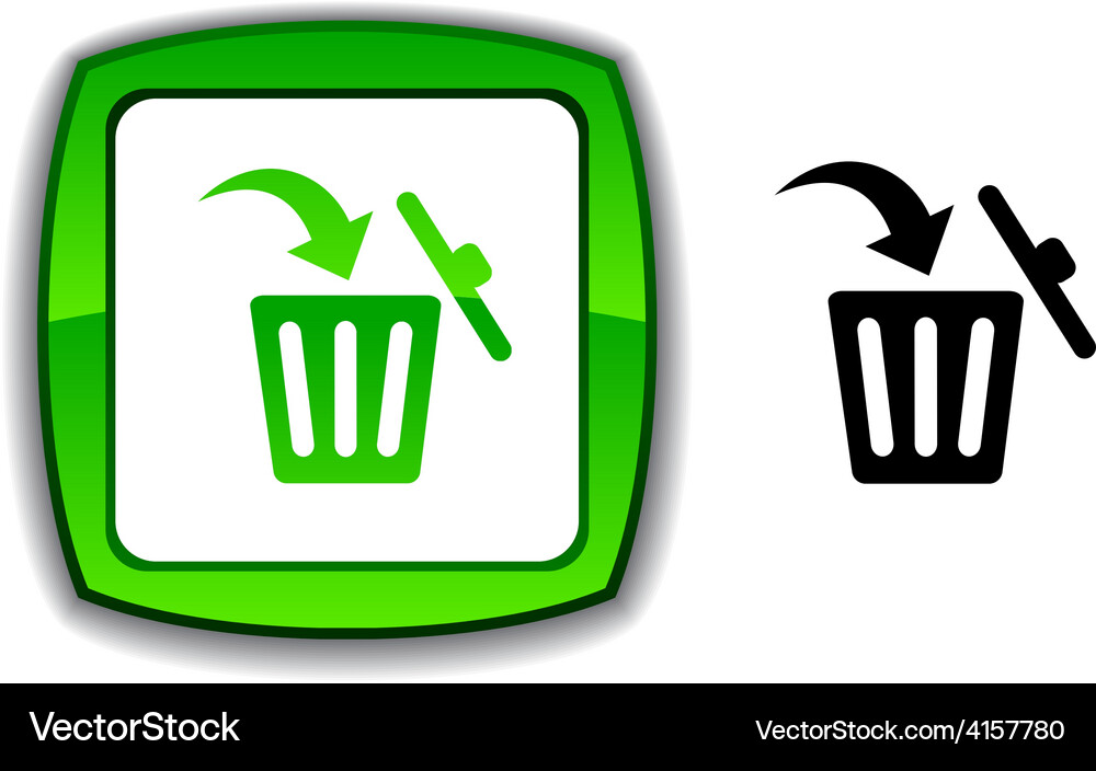 Delete button Vector Image