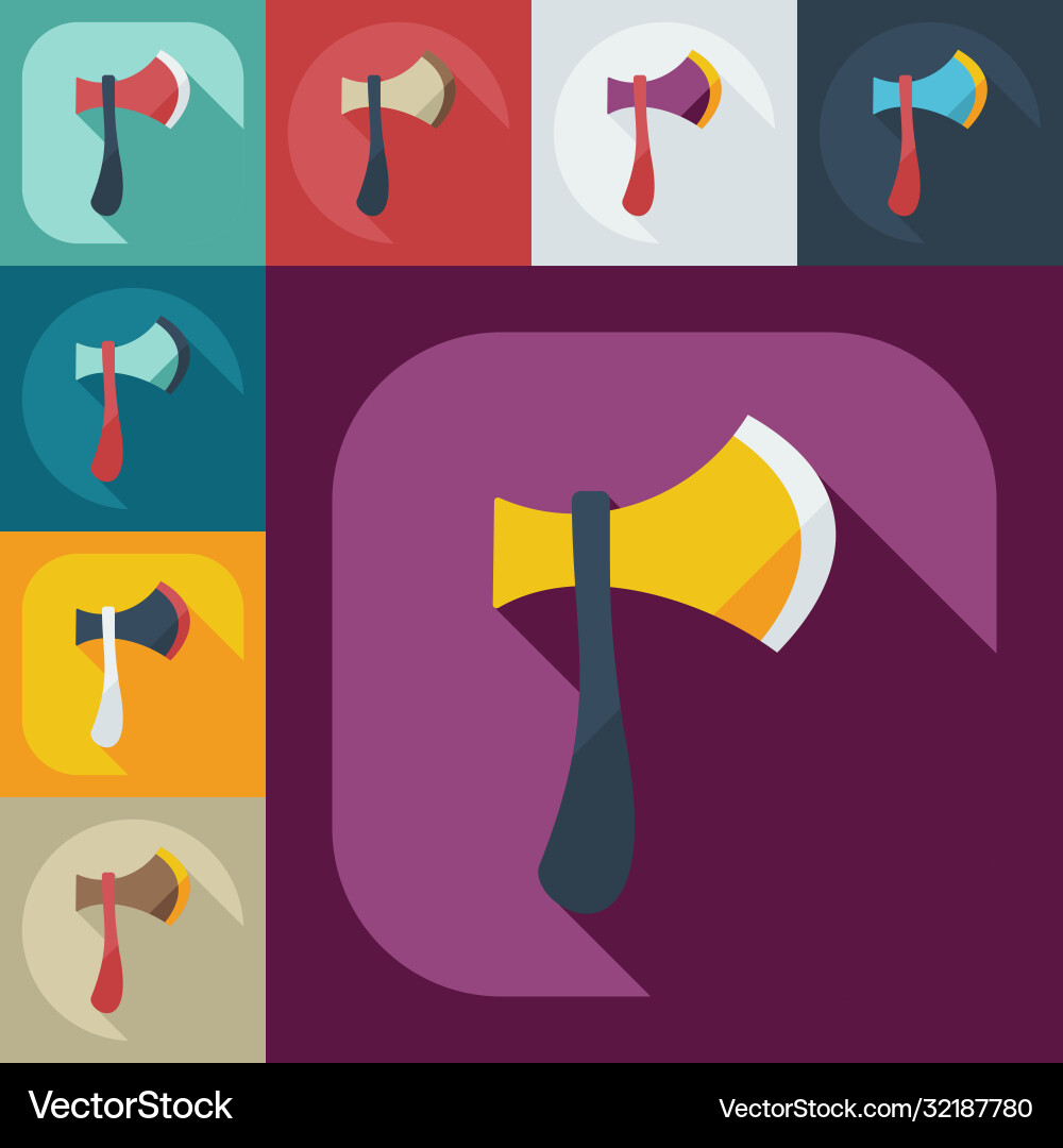Flat concept set modern design with shadow Vector Image