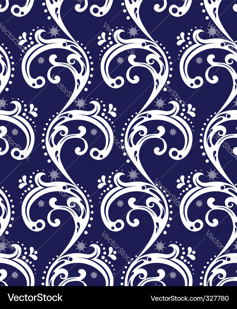 Frosty Winter Pattern Vector Image