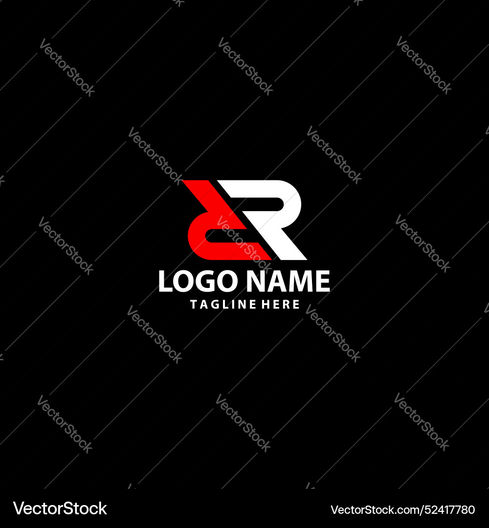 Initial dr modern logo design Royalty Free Vector Image