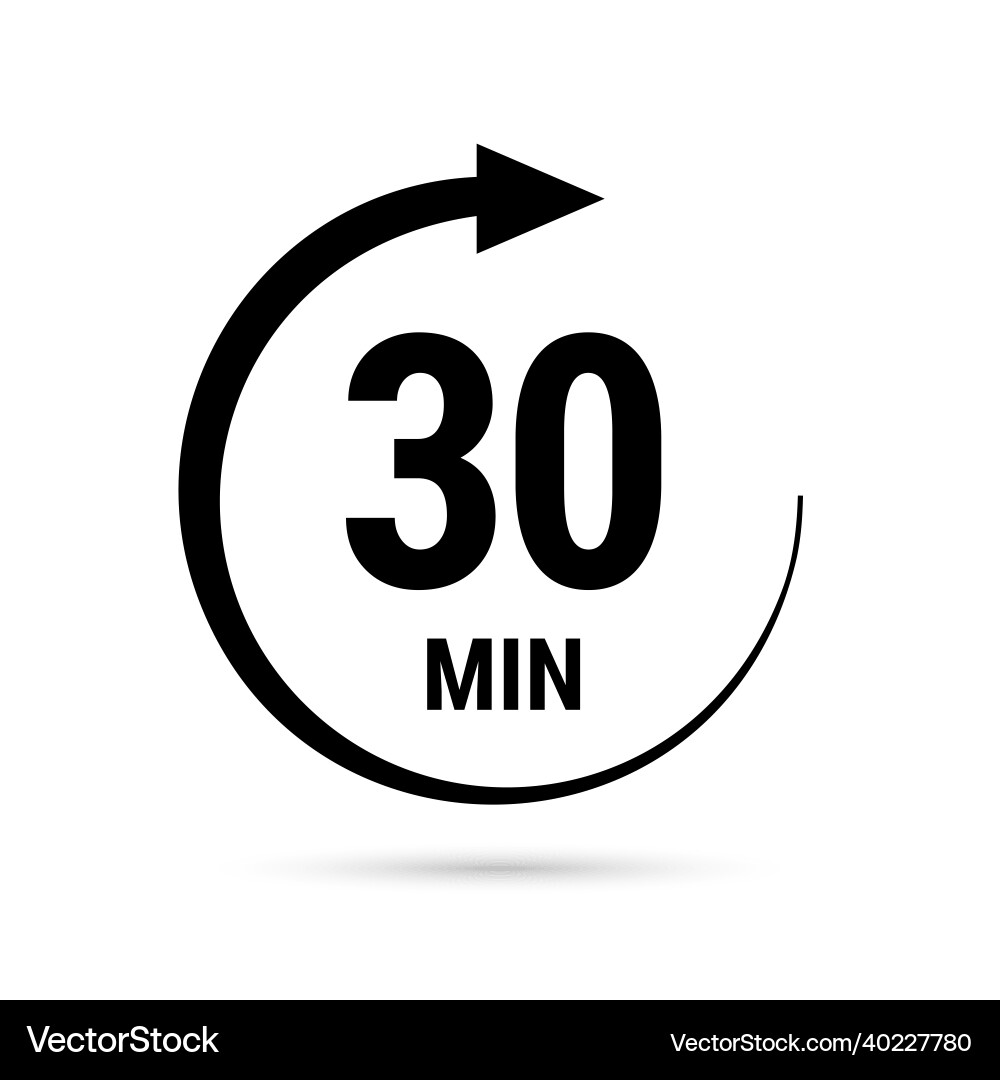 Isolated with timer Vector Image
