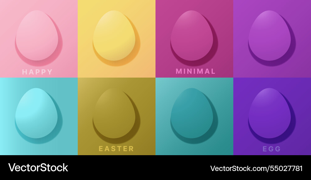 Monochrome 3d egg shape frame design elements set Monochrome 3d egg shape frame design elements set vector image
