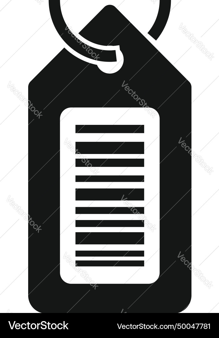 Scan bar code tag icon simple check ticket Scan bar code tag icon simple check ticket vector image