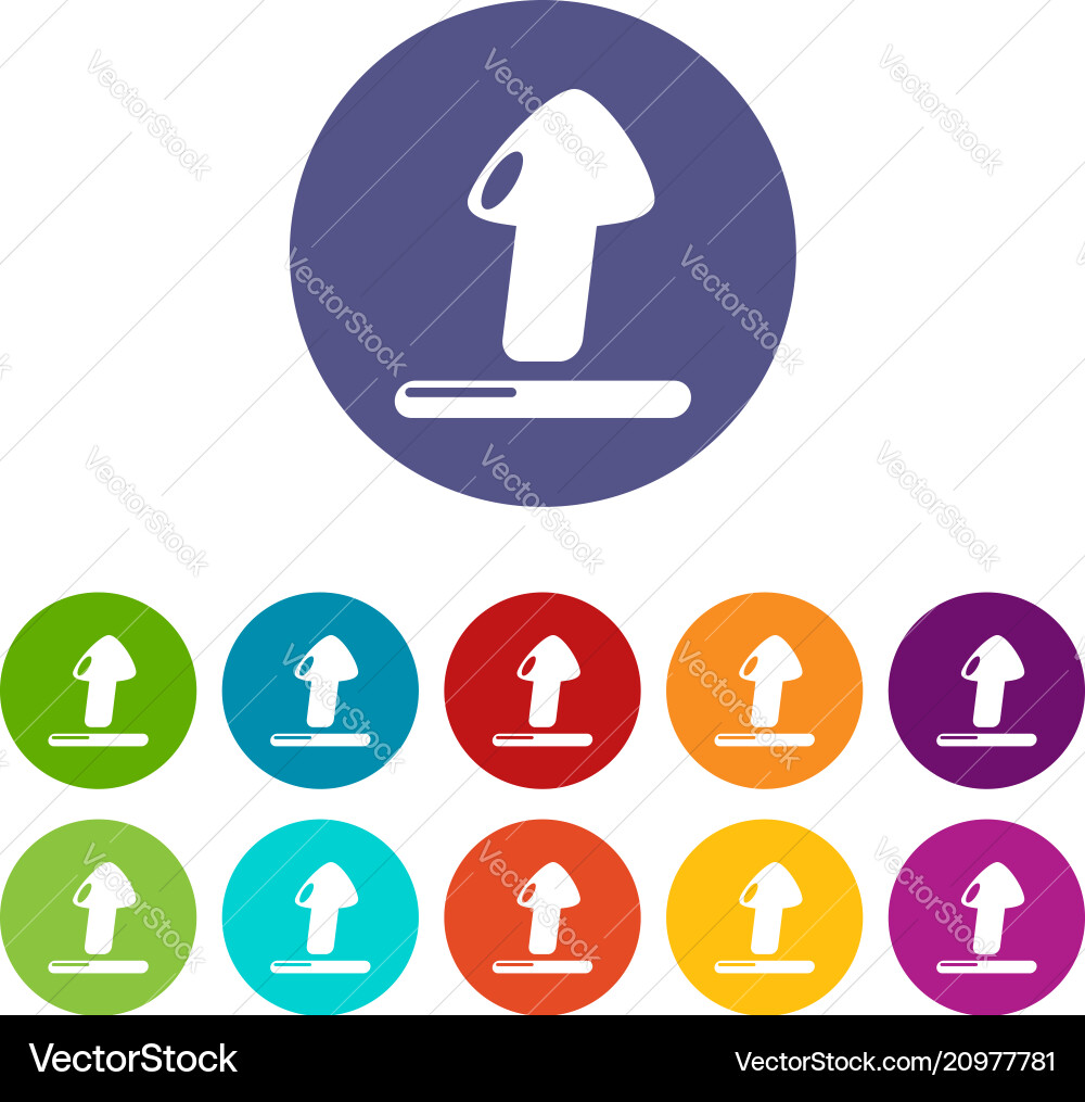 Upload icons set color Upload icons set color vector image