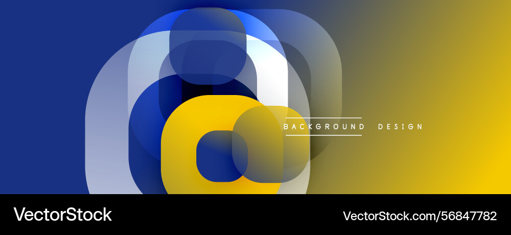 Abstract design features overlapping circles Vector Image